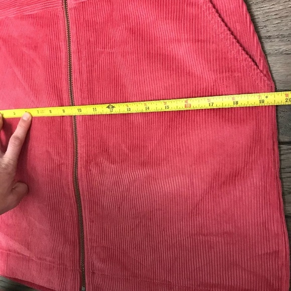 Gap Women’s Mini Corduroy Full Zip Skirt Pink 8 - Picture 7 of 8